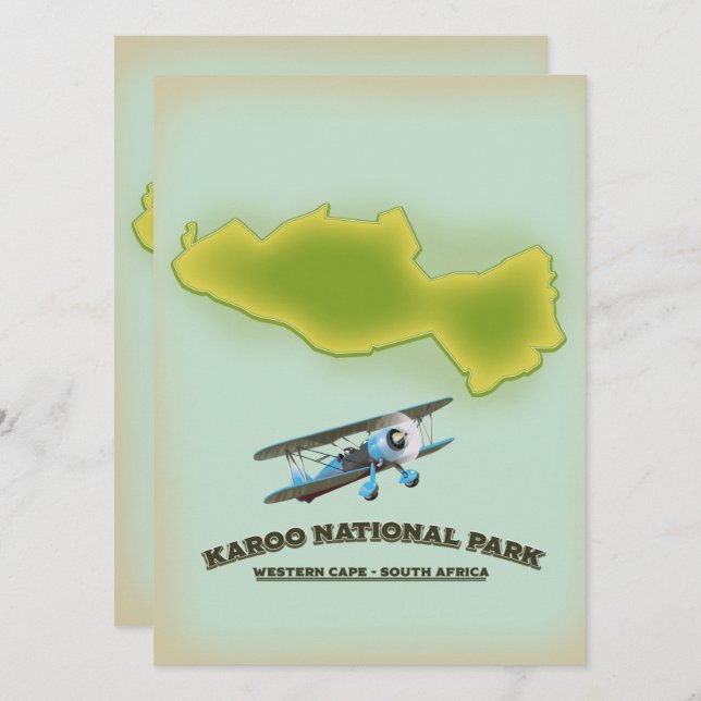 Karoo National Park Western Cape South Africa map (Front/Back)