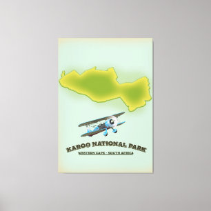 Karoo National Park Western Cape South Africa map Canvas Print