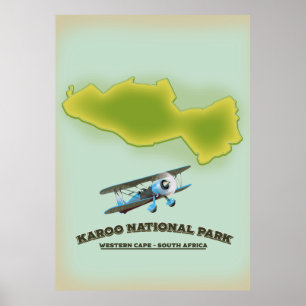 Karoo National Park Western Cape South Africa map Poster
