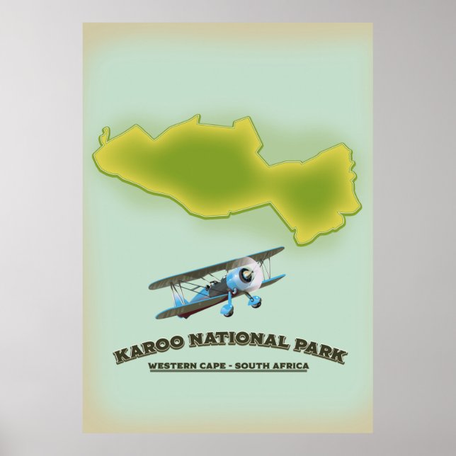 Karoo National Park Western Cape South Africa map Poster (Front)