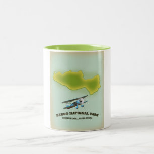 Karoo National Park Western Cape South Africa map Two-Tone Coffee Mug
