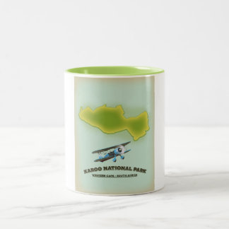 Karoo National Park Western Cape South Africa map Two-Tone Coffee Mug