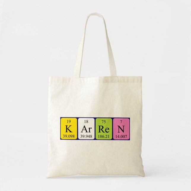 Karren periodic table name tote bag (Front)