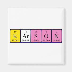 Karson periodic table name magnet