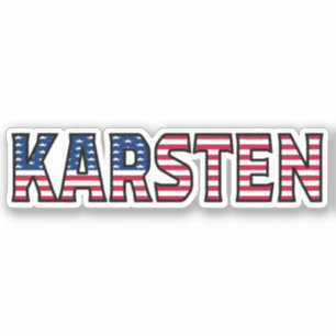 Karsten Name Vorname USA Sticker Stickerset