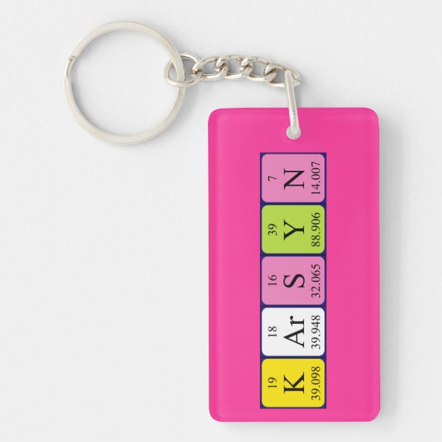 Karsyn periodic table name keyring (Front)