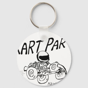 Kart Party Black Logo Key Ring