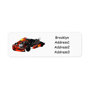 Kart racing cartoon illustration