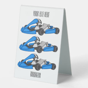 Kart racing cartoon illustration