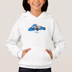 Kart racing cartoon illustration