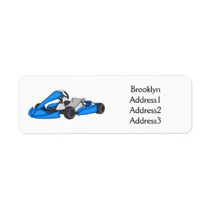 Kart racing cartoon illustration