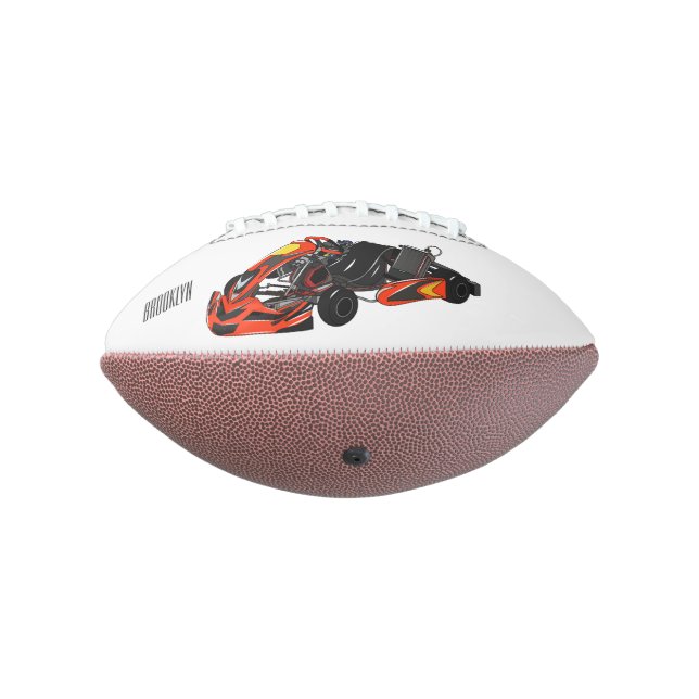 Kart racing cartoon illustration american football (Rotated 270)