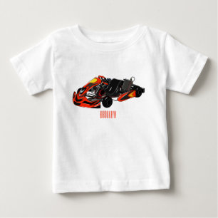 Kart racing cartoon illustration baby T-Shirt