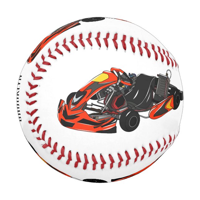 Kart racing cartoon illustration baseball (Front Left)
