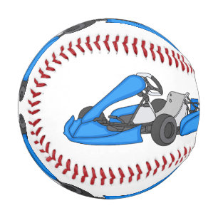 Kart racing cartoon illustration baseball