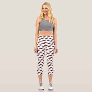 Kart racing cartoon illustration capri leggings