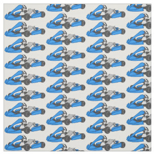 Kart racing cartoon illustration fabric