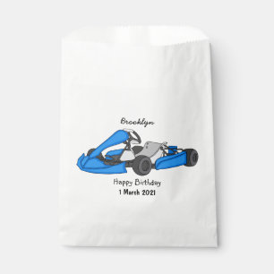 Kart racing cartoon illustration favour bags