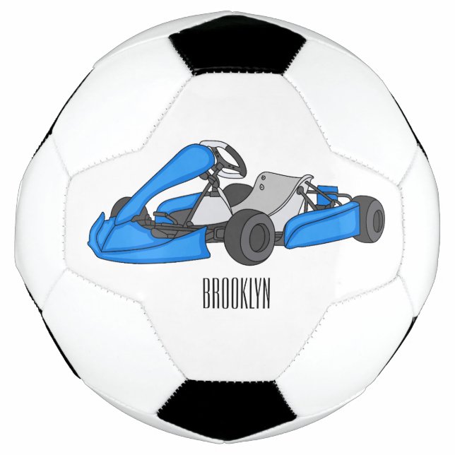Kart racing cartoon illustration  football (Front)