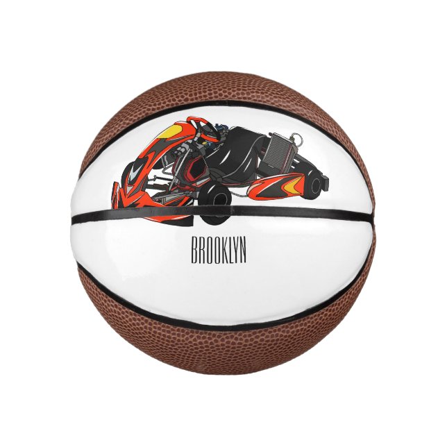 Kart racing cartoon illustration mini basketball (Front)