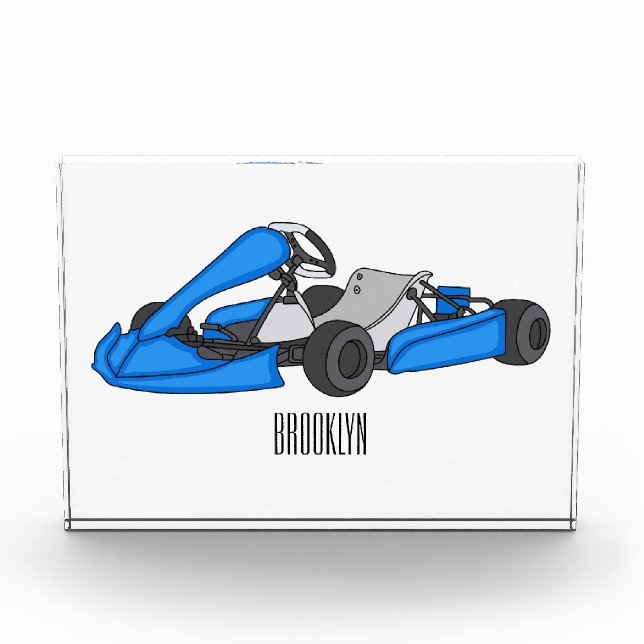 Kart racing cartoon illustration photo block (Front)