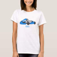 Kart racing cartoon illustration