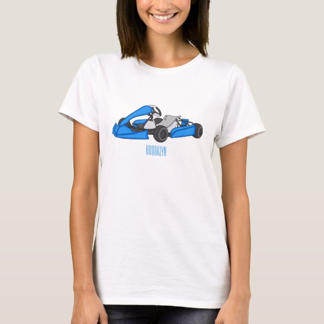 Kart racing cartoon illustration  T-Shirt (Front)