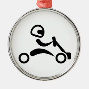 Kart racing metal tree decoration