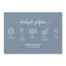 Kärtchen schedule wedding Dusty Blue 01