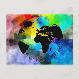 Karte "Die Welt gehört dem, der sie genießt." Postcard