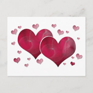 Karte mit Herzen Postcard