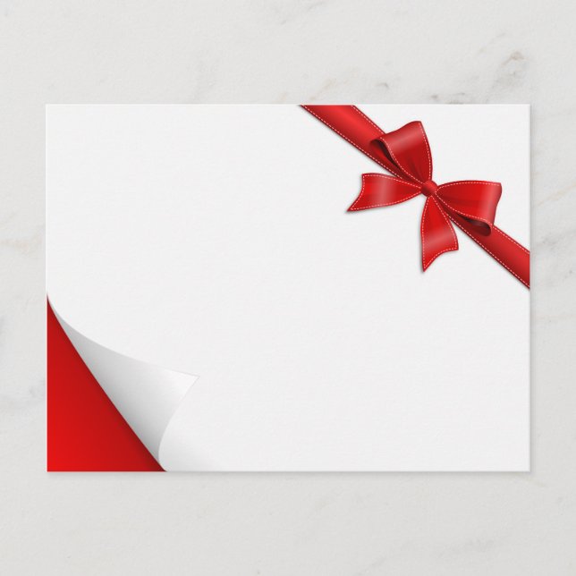 Karte Schleife Aufkleber Postcard (Front)