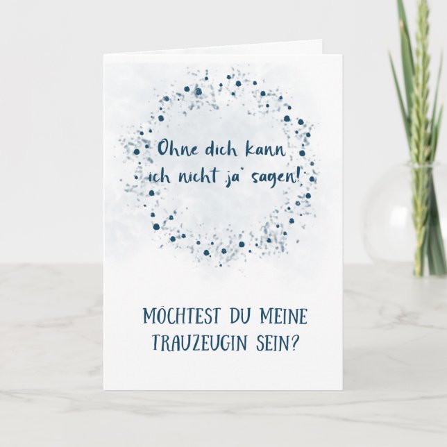 Karte - Willst du meine Trauzeugin sein Card (Front)