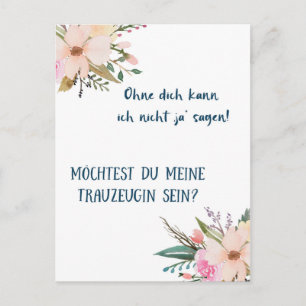 Karte - Willst du meine Trauzeugin sein Postcard