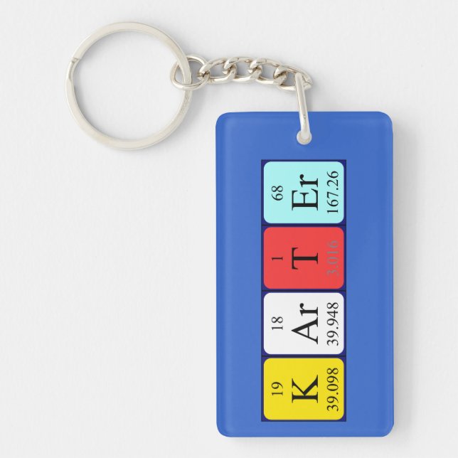 Karter periodic table name keyring (Front)