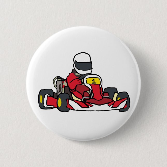 Karting 6 Cm Round Badge (Front)
