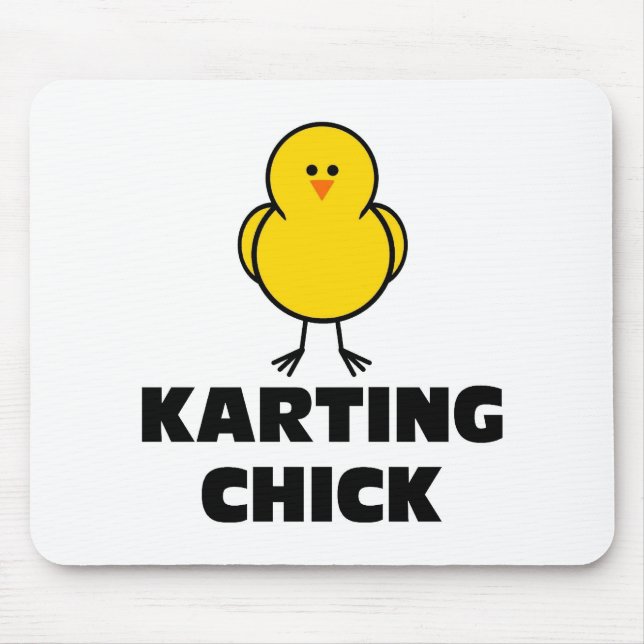 Karting Chick Mouse Mat (Front)