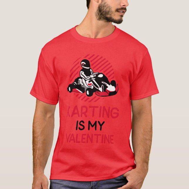 Karting Is My Valentine Sports Player boy T-Shirt (Front)