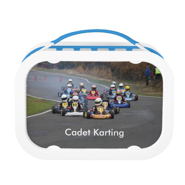 Karting lunchbox comer cadet personalised (Front)