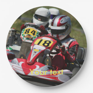 Karting party paper plates Go Karts