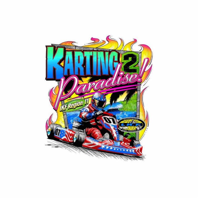karting to paradise standing photo sculpture (Front)