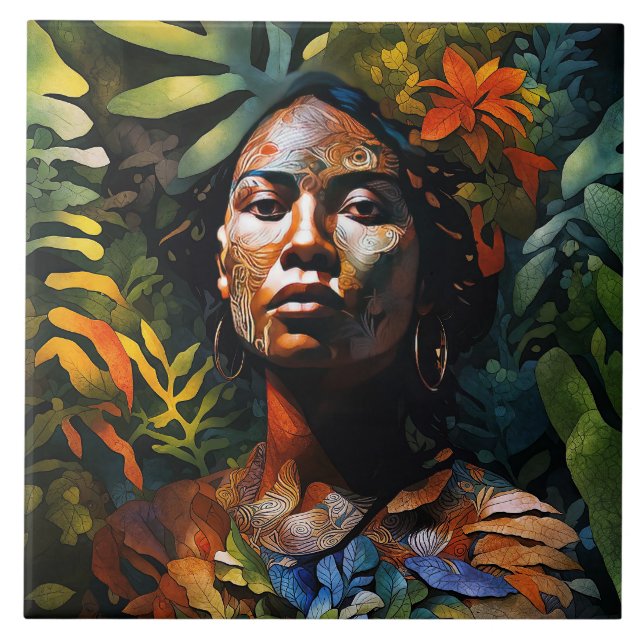 “Karuma” Jungle Dream - Women In Amazonia    Tile (Front)