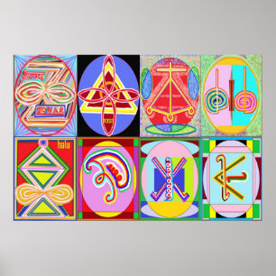 KARUNA REIKI = All 8 symbols Poster