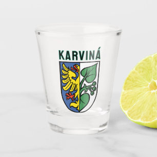 Karviná coat of arms, Czech Republic Shot Glass