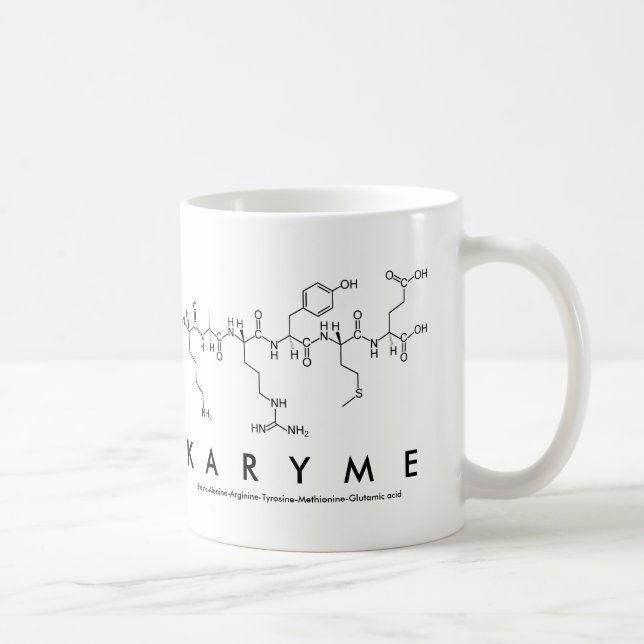 Karyme peptide name mug (Right)