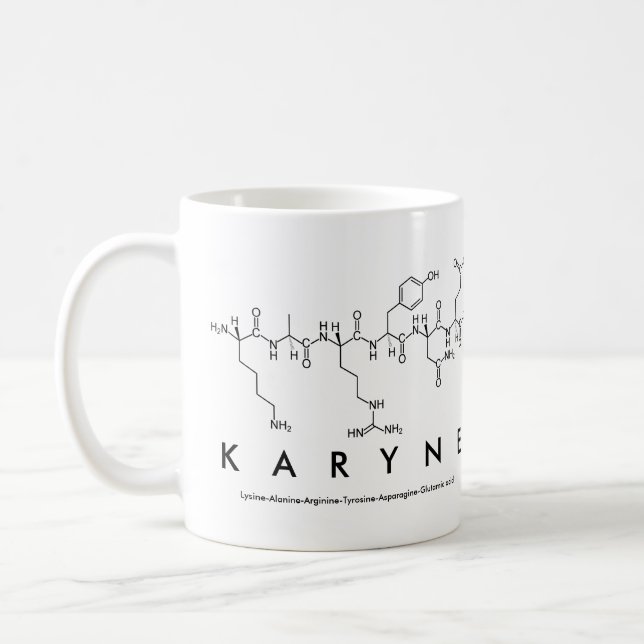 Karyne peptide name mug (Left)