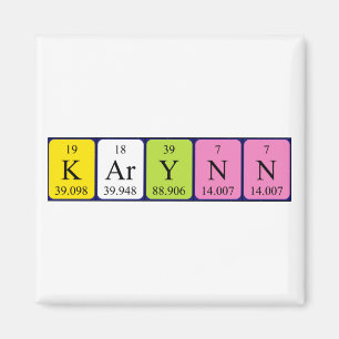 Karynn periodic table name magnet