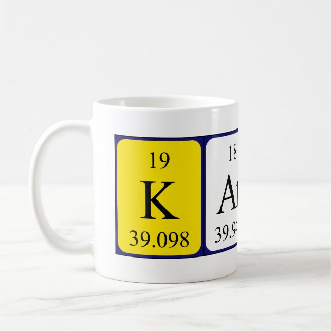 Karys periodic table name mug (Left)