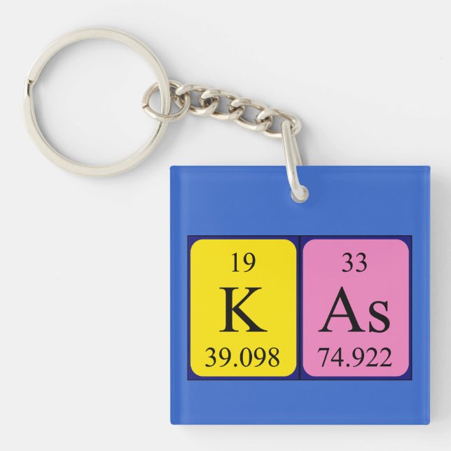 Kas periodic table name keyring (Front)