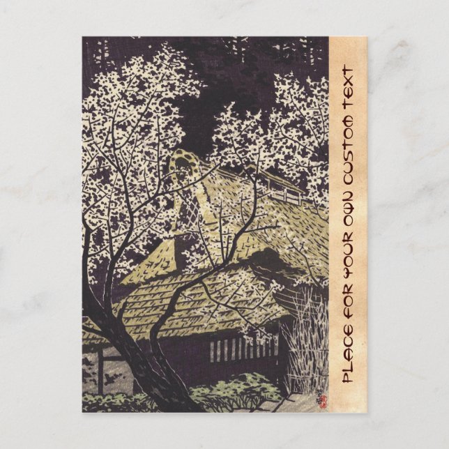 Kasamatsu Plum Trees At Yoshino japanese art Postcard (Front)